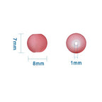 100Pcs 8mm Transparent Frosted Glass Beads Round Matte Glass Loose Spacer Beads for DIY Necklace Earring Bracelet Jewelry Making Handmade Crafts - color: Colorful-8mm