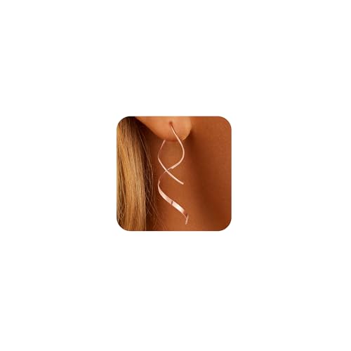 14K Gold/Sterling Silver Plated Dangle Earrings Dainty Hypoallergenic Jewelry, Trendy Lightweight Accessories for Women Valentines Mother's Day Birthday Thanksgiving Day Gifts - style: A-RG
