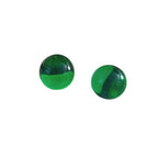 20mm Colorful Round Bead Stud Earrings Resin Transparent Bright Limpid Chuncy Bead Earrings for Women - color: Green