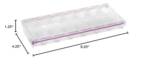 Craft Mates Bead Organizer and Plastic Storage Containers for Crafts, Buttons, Pins and More, 14 Locking Compartments, 2XL, Clear Lids - style: 14 Compartment (2XL)