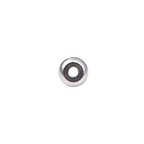 BEADIA Stainless Steel Spacer Beads 8x4mm Rondelle Loose Charm Caps Beads for DIY Jewelry Making 50pcs with 2.5mm Hole - color: 8x4mm 2.5mm
