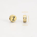 1200pcs 4×7mm Alphabet Beads Gold Round Acrylic Black Letter Beads, for Bracelets and Jewelry Making - color: style 13, size: 4×7mm(Round)