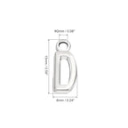 PATIKIL Letter Charm, 50pcs Alphabet Initial Pendant Charm Bulk DIY for Jewelry Making Bracelets Earrings Necklace - style: D
