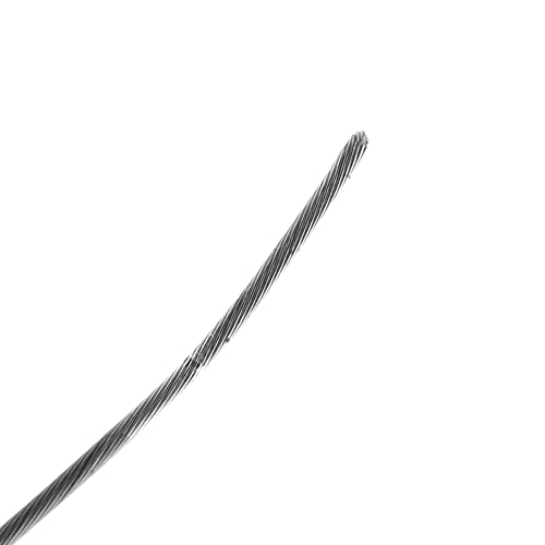 Mandala Crafts 19 Strand Beading Wire for Jewelry Making - 65 FT 20 Gauge Stainless Steel Braided Tiger Tail Wire for Bead Stringing - size: 19 Strands 20 Gauge 0.8MM 65FT