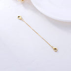 14k Gold Necklace & Bracelet Extender Chain, Adjustable Extension Chain for Necklace & Anklet - color: Style 2-Yellow Gold, size: 4inch