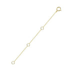 14K Solid Gold Necklace Extender Real Bracelet Extender 2 3 4 Inch Durable Adjustable Chain Gold Anklets Extension for Women 2" 3" 4" (14K Yellow Gold-3 IN) - color: 14K Yellow Gold-3 IN