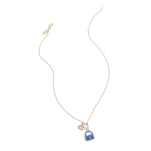 COACH Women's Collectible Signature Jewelry Charm - color: Blue/Rhodium