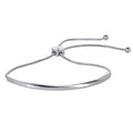 WOWORAMA Adjustable Slider Bracelets for Women Bar Friendship Bangle Bracelet for Women Gold/White Gold/Rose Gold Bolo Bracelet - color: Twist Bar-White Gold