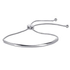 WOWORAMA Adjustable Slider Bracelets for Women Bar Friendship Bangle Bracelet for Women Gold/White Gold/Rose Gold Bolo Bracelet - color: Twist Bar-White Gold