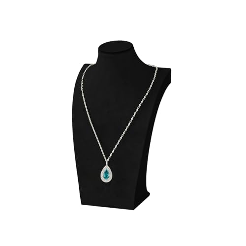 Necklace Bust Stand for Selling, Black Velvet Necklace Display Holder, Jewelry Necklace Organizer Rack for Home Use or Shop Show (11"Height) - color: Black Velvet, size: 11" Height (1pc)