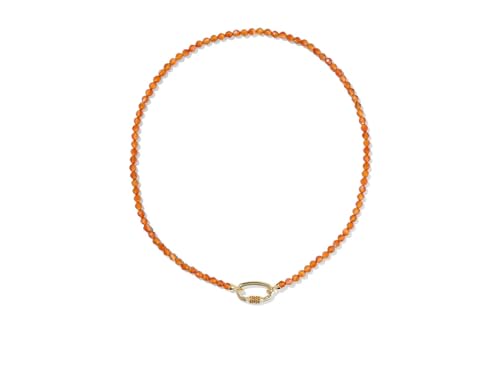 Kendra Scott, Women's, Emery Beaded Strand Necklace - color: Gold Orange Agate