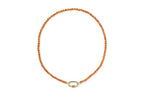 Kendra Scott, Women's, Emery Beaded Strand Necklace - color: Gold Orange Agate