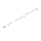 2pcs Adabele Authentic 925 Sterling Silver Jewelry Making Chain Extender with Cute Heart Drop Strong Removable Adjustable 5 inch Extension for Necklace Anklet Bracelet SS301-5 - color: Silver, size: 5 inch - 2pcs