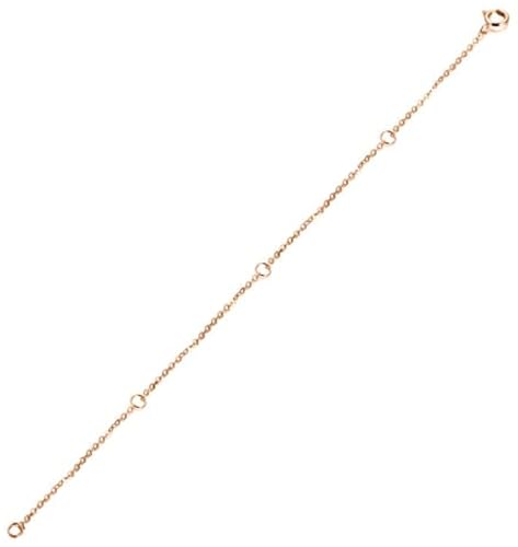 14K Gold Chain Extender for Women, Yellow Gold/White Gold/Rose Gold Adjustable Gold Necklace Anklet EXtension Chain, Available in 2/3/4 Inch - color: Rose Gold, size: 4 Inch