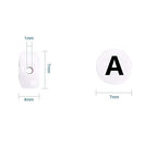 Amaney Vowel Letter Beads A 100pcs 7×4mm White Round Acrylic Black Alphabet for Jewelry Making - color: Black-A
