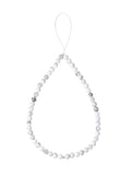 Semi-Precious Gem Stones Beaded Phone Charm Cell Phone Lanyard Wrist Strap Handmade Natural Gemstone Phone Chain string - color: White Howlite