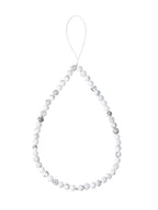 Semi-Precious Gem Stones Beaded Phone Charm Cell Phone Lanyard Wrist Strap Handmade Natural Gemstone Phone Chain string - color: White Howlite