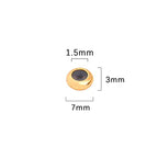 BEADIA 18K Gold Plated Stopper Beads 7x3mm 20pcs Rondelle Insert Silicon Length Adjust Spacer Beads for Jewelry Making Findings - color: Rondelle, size: 7x3mm
