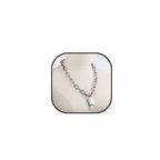 Heavy Chunky Stainless Steel Lock Necklace punk gothic Padlock Choker Chain for Men Jewelry - size: 23.7, style: 4MM