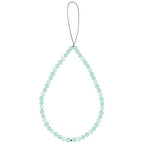 Semi-Precious Gem Stones Beaded Phone Charm Cell Phone Lanyard Wrist Strap Handmade Natural Gemstone Phone Chain string - color: Burma jade