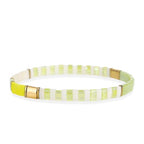 Tila Beaded Stretch Strand Bracelets for Women, Cute Boho Stackable Handmade Colorful Mixed Flat Square Beads Elastic Beach Surfer Bracelet Trendy Jewelry Friend Gift - color: 0901J