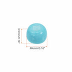 HARFINGTON 2000Pcs Small Glass Beads 6/0 4mm Loose Tiny Round Small Beads for Bracelet Earring Rings Jewelry Making, Light Blue - color: Light Blue