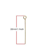 Shapenty 200PCS Mini Metal Wire Eyepins Beading Small Open Eye Head Pins Needles Bulk for DIY Craft Bead Earring Pendant Necklace Bracelet Jewelry Charm Finding Making (28mm/1.1Inch, Gold) - color: Gold, size: 28 mm