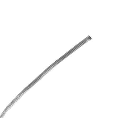 Mandala Crafts 7 Strand Beading Wire for Jewelry Making - 98 FT 25 Gauge Stainless Steel Braided Tiger Tail Wire for Bead Stringing - size: 7 Strands 25 Gauge 0.45MM 98FT