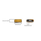 Beadia Dark Gold Hematite Stone Tila Beads 5x2mm Rectangle 2-Hole Spacer Beads for DIY Bracelet Earring Making 15.7"/Strand - color: Dark Gold Hematite, size: 5x2mm