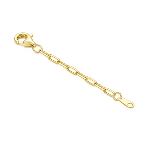10K Yellow Gold 1"/2"/3" Necklace Extender Chain with Lobster Clasp/Spring Clasp Gold Necklace Extender Bracelet Anklet Extension Chain Necklace Bracelet Extender 10K Gold - size: 2inch, style: style 5