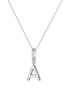 OVRUNS Initial Charm for Women,Letter Bracelet Necklace Charms Alphabet Pendant Charms With Clasp - color: Silver, style: Letter A