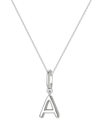 OVRUNS Initial Charm for Women,Letter Bracelet Necklace Charms Alphabet Pendant Charms With Clasp - color: Silver, style: Letter A