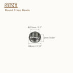 uxcell 200Pcs Round Crimp Beads, 4mm Metal Spacer Loose Beads Metal Clamp Ends Tiny Stoppers Bead for Bracelet Jewelry Making Craft DIY, Metallic Black - color: Metallic Black, size: 4mm