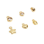 INSPIRELLE 60pcs Crystal Mini Charm Gold Plated Long-Lasting Cute Pendants for Jewerly Bracelet Necklace Making