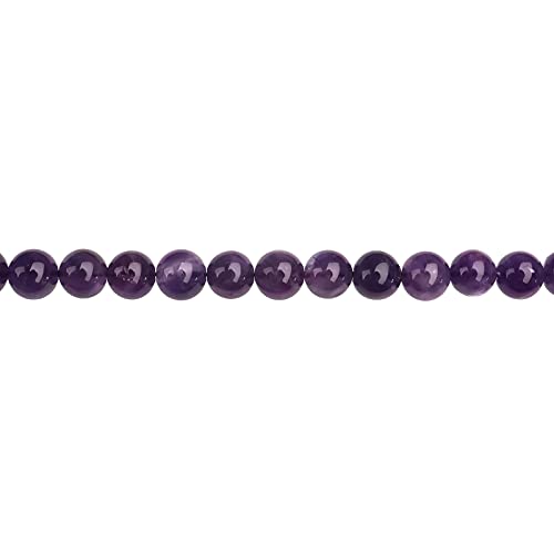 Natural Amethyst Crystal Beads 10mm Purple Beads Polished Round Smooth Healing Gemstone Beads for Jewelry Making 15 Inch(Amethyst,10mm) - color: Amethyst, size: 10mm