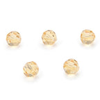 100pcs Adabele Austrian 4mm (0.16 Inch) Small Faceted Loose Round Crystal Beads Golden Yellow Champagne Compatible with Swarovski Crystals for Jewelry Craft Making SS2R-428 - color: Gold Champagne, size: 4mm Small (100pcs)
