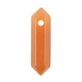 Orange Aventurine 32mm Natural Gemstone Hexagonal Wand Jewelry Making Crystal Pointed Chakra Reiki Healing Beads 2mm Hole Drilled(Pack of 10) - color: Orange Aventurine