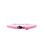 Made by Nami Surfer Anklet with Snap Hook Clasp Waterproof & Adjustable Thin String Ankle Bracelets for Women and Men Handmade Jewelry for Beach and Music Festival Accessories - color: Rose Black