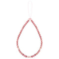 Semi-Precious Gem Stones Beaded Phone Charm Cell Phone Lanyard Wrist Strap Handmade Natural Gemstone Phone Chain string - color: Rhodonite