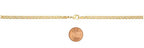 Barzel 18K Gold Plated Mariner Chain Necklace for Women, Flat Marina - Made in Brazil - color: 4.5MM Gold, size: 22 Inches