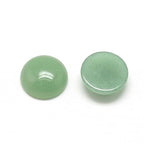 50Pcs 12mm Half Round Gemstone Cabochons Green Aventurine Dome Beads Flat Back Stone Cabochons No Hole Healing Power Stone Chakra Crystal Beads for Jewelry Making - color: Green Aventurine, size: 12mm