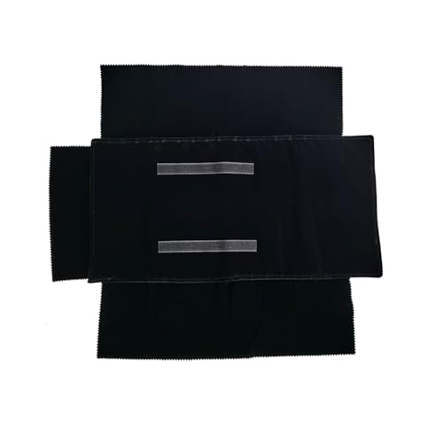 Portable Jewelry Roll Untangled Secure Necklace Travel Storage Bag Displays Holder 16 Chain (Black) - color: Black