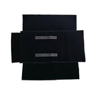 Portable Jewelry Roll Untangled Secure Necklace Travel Storage Bag Displays Holder 16 Chain (Black) - color: Black