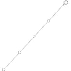 14K Solid Gold Necklace Extender Real Bracelet Extender 2 3 4 Inch Durable Adjustable Chain Gold Anklets Extension for Women 2" 3" 4" (14K White Gold-4 IN) - color: 14K White Gold-4 IN