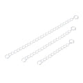 1 Set (3pcs) Adabele Authentic 925 Sterling Silver Chain Extender Clasp Removable Adjustable 2" 3" 4 inch Cable Chain Extension for Necklace Bracelet Anklet Jewelry Making SS274-234 - color: Silver, size: Silver Set - 2" 3" 4"