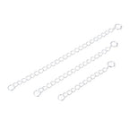 1pc Adabele Authentic 925 Sterling Silver Chain Extender with Clasp Removable Adjustable 5 inch Cable Chain Extension for Necklace Bracelet Anklet Jewelry Making SS274-5 - color: Silver, size: 5 inch - 1pc