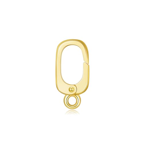 10K Gold Jewelry Clasp Necklace Extender Clasp Bracelet Extension Connector for DIY Necklace Bracelet Anklet Jewelry Making (Style 6) - style: Style 6