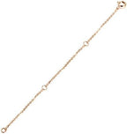 14K Gold Chain Extender for Women, Yellow Gold/White Gold/Rose Gold Adjustable Gold Necklace Anklet EXtension Chain, Available in 2/3/4 Inch - color: Rose Gold, size: 3 Inch