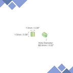 uxcell 1400Pcs Glass Bugle Beads, 1.5x1.5mm Tube Mini Loose Glass Seed Spacer Bead for DIY Earrings Necklaces Bracelets Jewelry Making (Light Green) - color: Light Green, size: 1.5x1.5mm