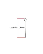 Shapenty 200PCS Mini Metal Wire Eyepins Beading Small Open Eye Head Pins Needles Bulk for DIY Craft Bead Earring Pendant Necklace Bracelet Jewelry Charm Finding Making (20mm/0.79Inch, Silver) - color: Silver, size: 20 mm